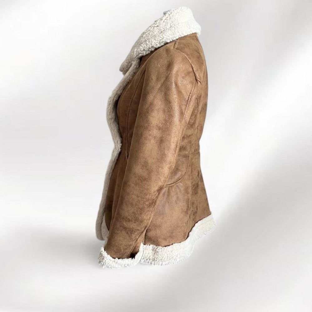 Vintage Cache Tan Shearling Jacket - image 4